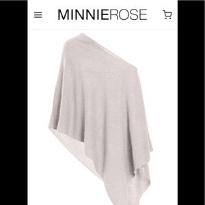 Fog colored cashmere Minnie Rose Shawl.